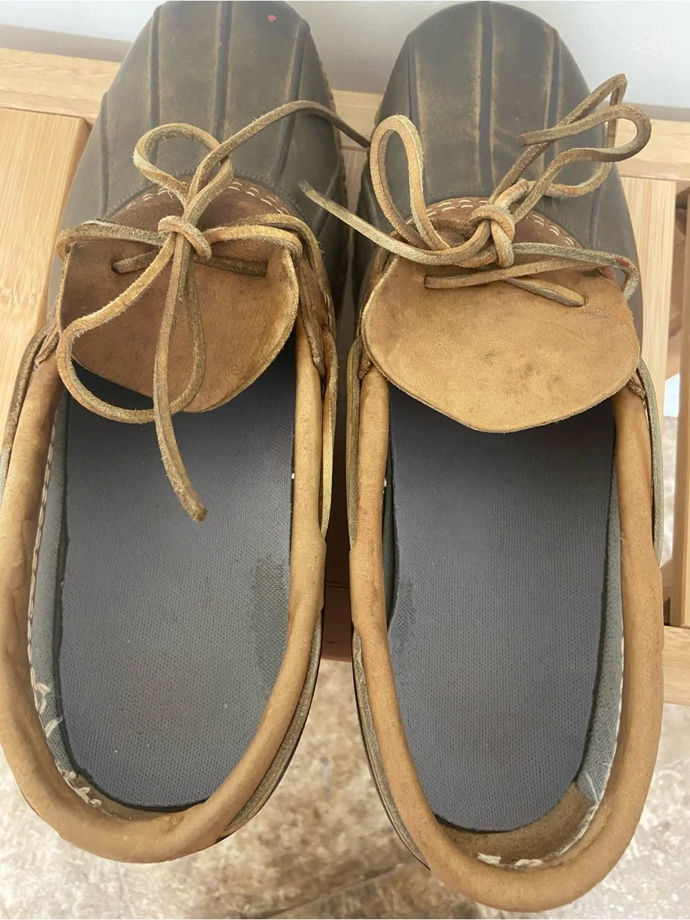 Vintage L.L.Bean Bean Boots Men’s 11 M Brown Leather Duck Shoes USA